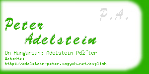 peter adelstein business card